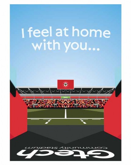 I Feel At Home With You Valentines Card
