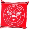 Bees Luxury red/white crest cushion