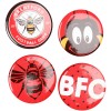 4 Pack Bees Button Badges