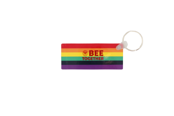 Bee Together Pride Keyring