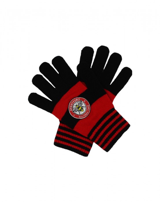 Brentford Crest Stripe Gloves