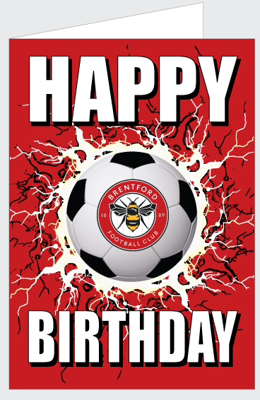 Brentford Happy Birthday Football Card