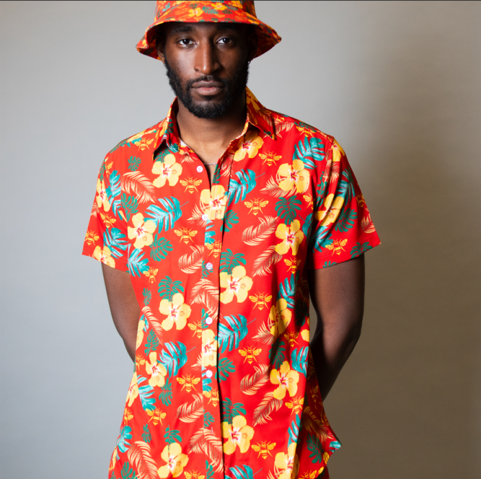 Multi Bee Floral Hawaiian Shirt