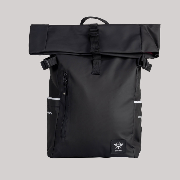 Oxford & Cambridge Black Lined Roll Top Bag