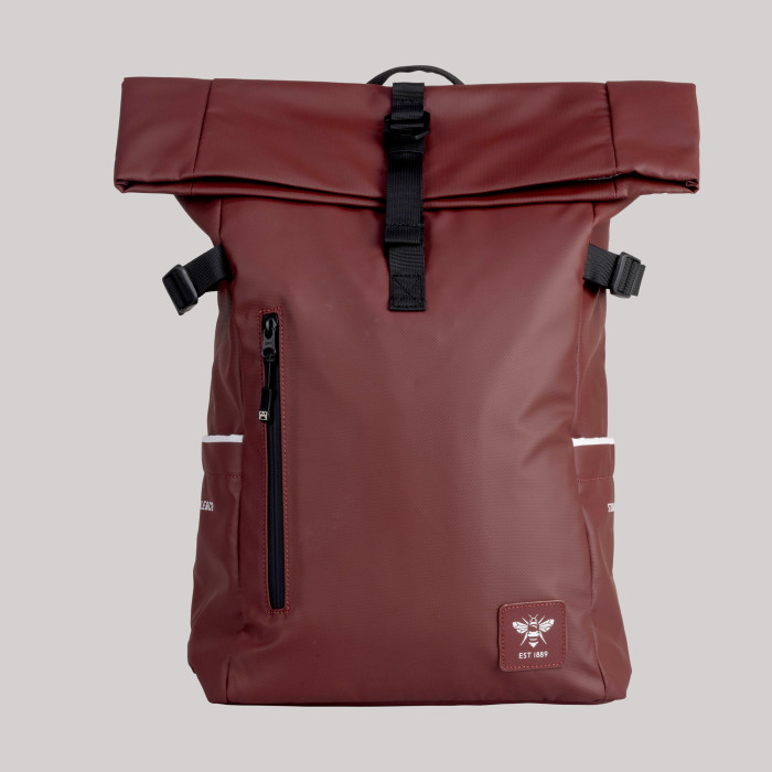 Oxford & Cambridge lined Earth Red Roll Top Bag